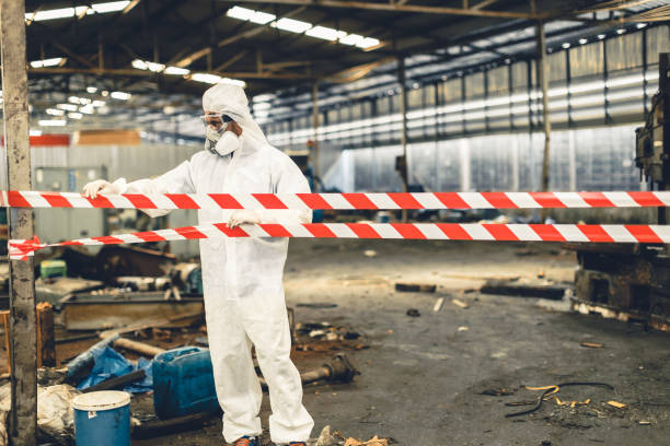 Professional Crime Scene Cleanup technician working in Cortland, IL